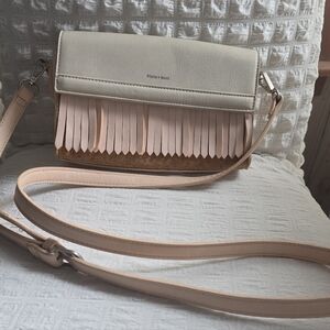 Pixie Mood Cream and Pink Fringe Crossbody Bag